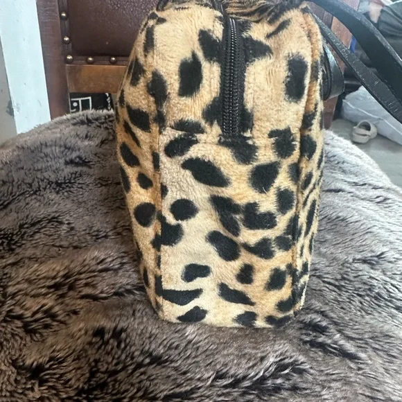 Vintage Kate Spade Faux Fur Leopard Print Mini Handbag - Picture 11 of 16